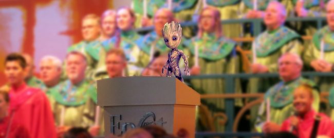 Baby Groot narrates Epcot's Candlelight Processional