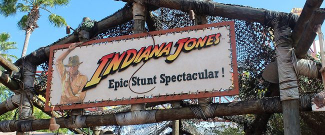 Indiana Jones Stunt Spectacular entrance, by Theme Park Tourist (Disney's Hollywood Studios) [CC BY 2.0 (http://creativecommons.org/licenses/by/2.0)], via Wikimedia Commons