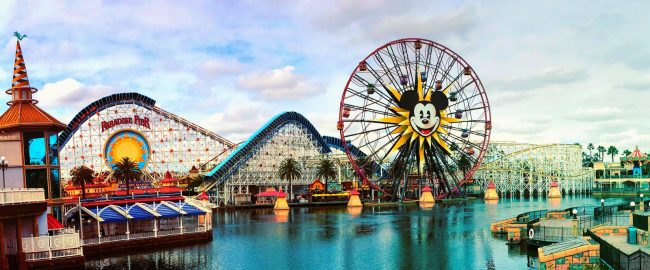 Paradise Pier at Disney California Adventure Park, soon to be Pixar Pier. Photo by Carlyc999 via Wikimedia Commons, Creative Commons Attribution-ShareAlike 4.0 International (CC BY-SA 4.0).