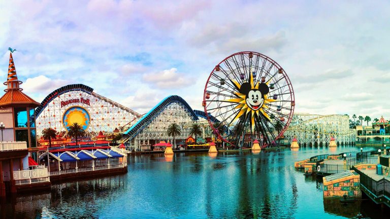 Paradise Pier at Disney California Adventure Park, soon to be Pixar Pier. Photo by Carlyc999 via Wikimedia Commons, Creative Commons Attribution-ShareAlike 4.0 International (CC BY-SA 4.0).