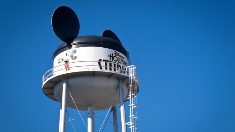 The on-again, off-again Earfful Tower at Disney's Hollywood Studios.