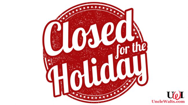 Closed for the holiday.