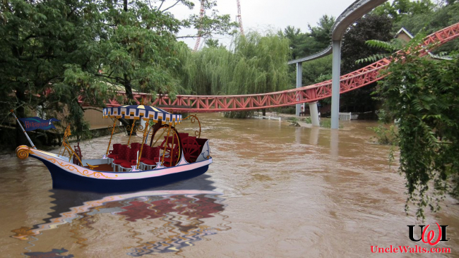Chocolate river boat ride at Hershey Park, Pennsylvania.