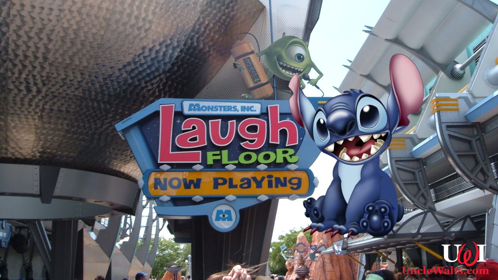 Monsters Inc. Laugh Floor adds Stitch as heckler - Uncle Walt's Insider