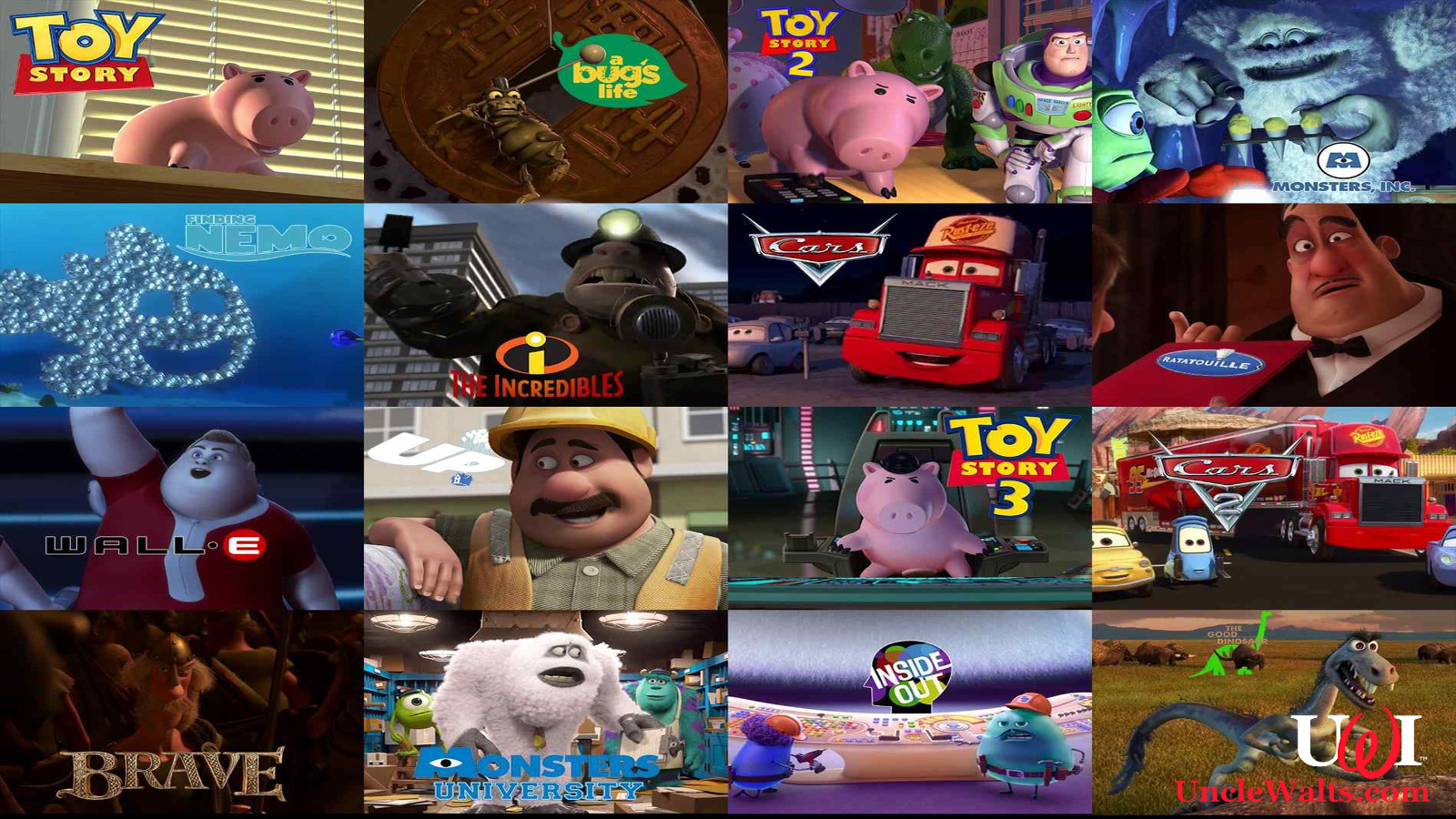 A small sampling of John Ratzenberger's Pixar characters. Photo courtesy Ratzenberger.com.