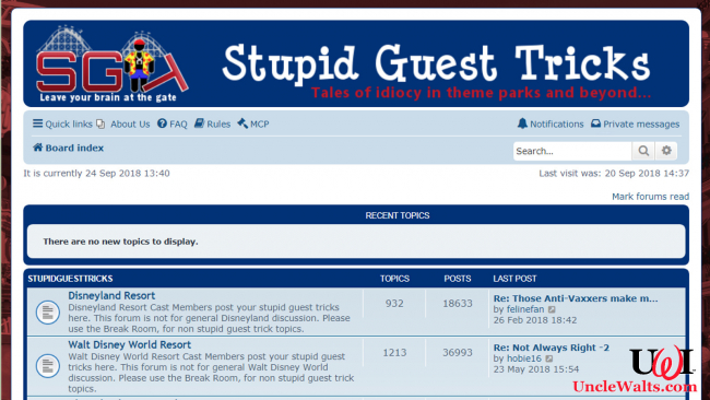 StupidGuestTricks.com, now a wholly-owned subsidiary of Uncle Walt's Insider.