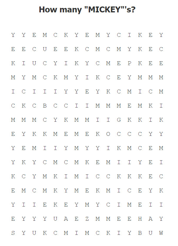 Mickey word search.