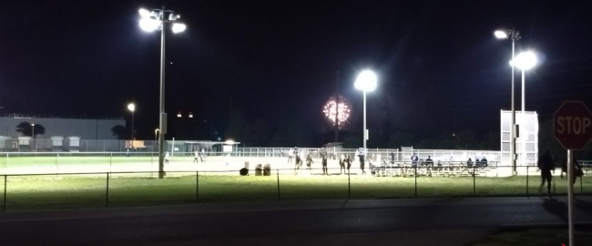 Fireworks and CM softball. Photo by X.