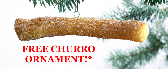 Our gift to you - a free Churro Christmas Tree Ornament!