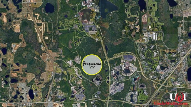 Possible location for WDW fifth gate, Yesterland??? Image © 2019 Google Maps.