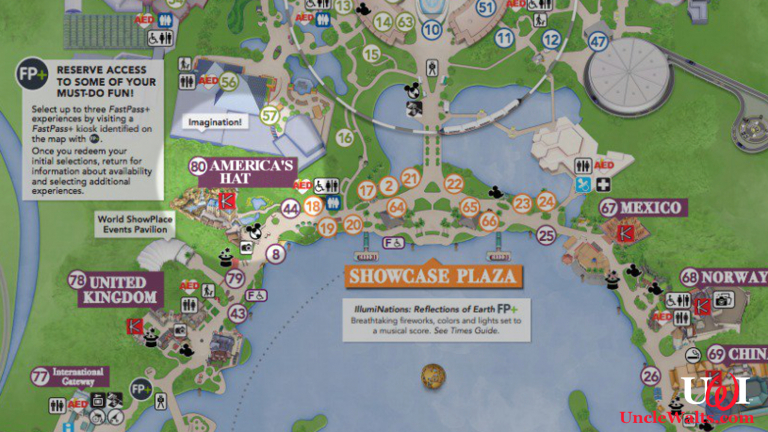 Canada, "America's Hat," according to the Epcot Map. Image © Disney, perhaps modified a tad.