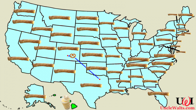 Favorite Disney foods by state.