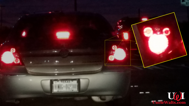 This car has Mickey tail lights, right? I'm not just seeing things? Photo by Marty.