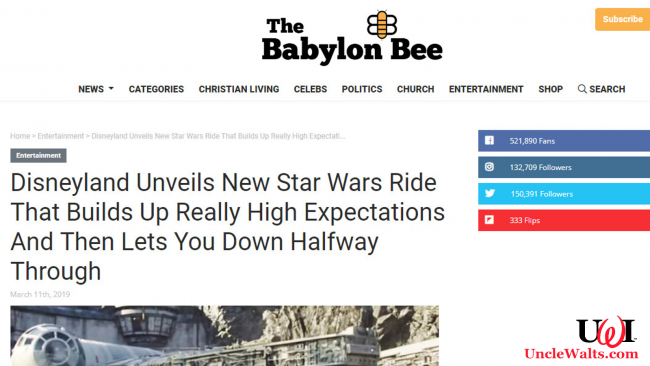 The Babylon Bee is muscling in on our turf!