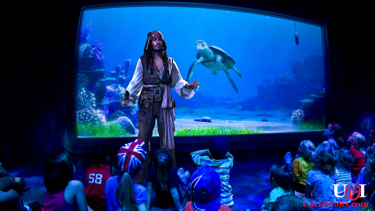 Johnny Depp surprises crowds at Turtle Talk with Crush. Photo by Josh Hallett [CC BY-SA 2.0] via Flickr.