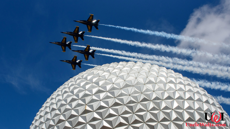 Aircraft about to land at Walt Disney World's new airport. Photo by Todd Anderson, courtesy Disney Parks Blog.