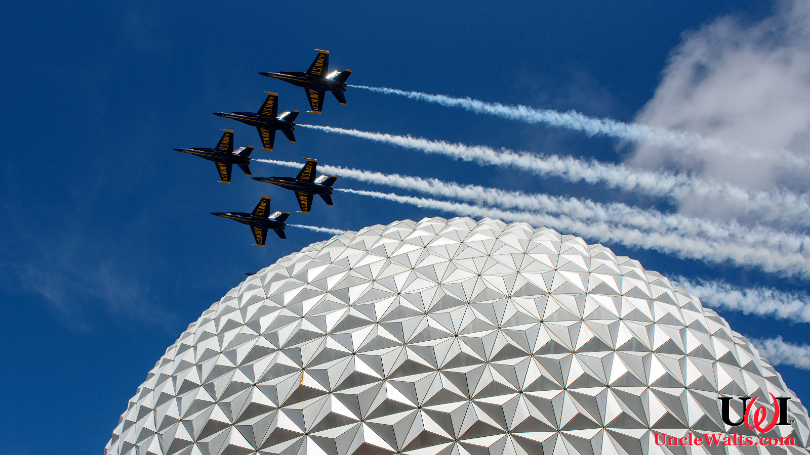 Aircraft about to land at Walt Disney World's new airport. Photo by Todd Anderson, courtesy Disney Parks Blog.