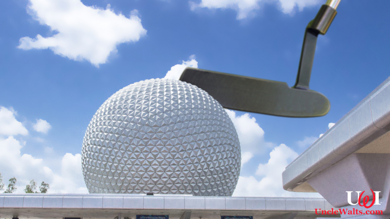 A giant putter descends from on high at Epcot. Photo via DepositPhotos. Possibly modified just a bit.