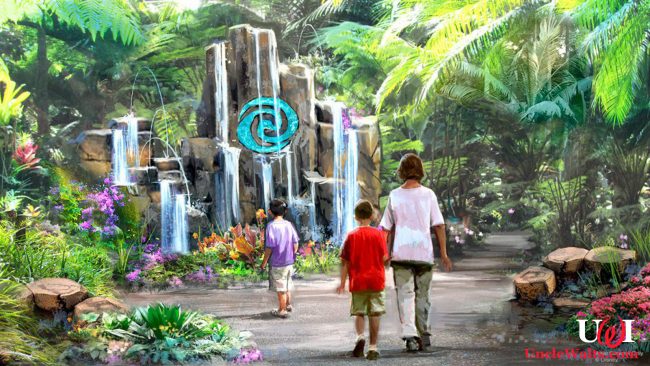 Concept art for the new Moana themed entrance to the Epcot restrooms. Photo © Disney via Disney Parks Blog.