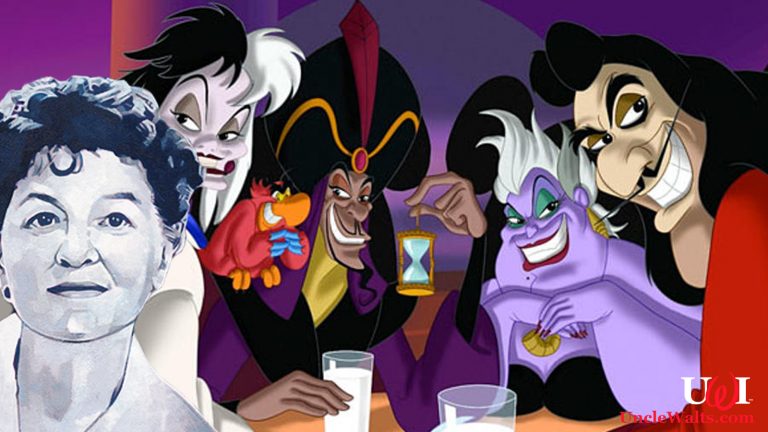 P.L. Travers joins the Disney villains -- and immediately intimidates them. Photo by Disney & telegraph.co.uk.