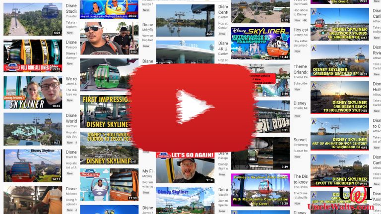 0.000000012% of the Skyliner videos uploaded within the last hour. Photo collage via YouTube, now that it's running again.