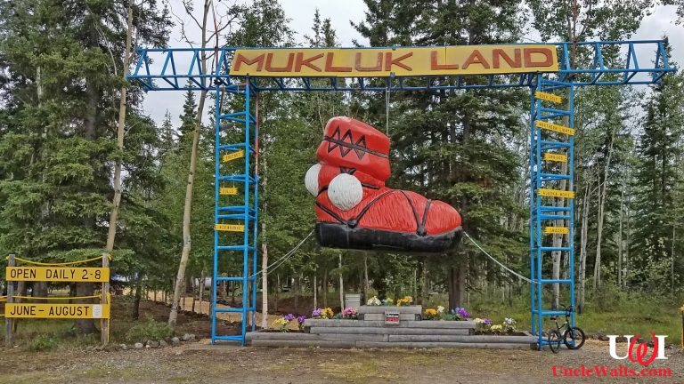 Maybe Magic Kingdom would do better if they added a giant mukluk to their entrance? Photo via Alaska or Bust Revisited.