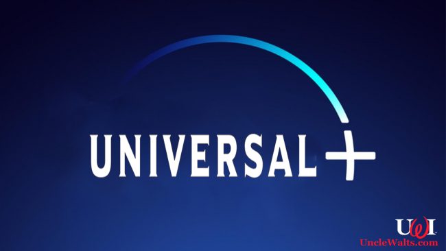 The totally clever and original logo for Universal+.