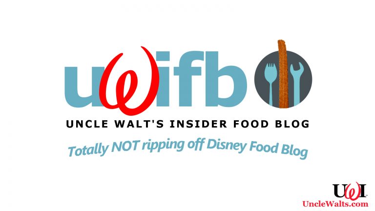 Disney, er, we mean, Uncle Walt’s Insider Food Blog. Totally original logo not at all influenced by DisneyFoodBlog.com (which we love, btw!).