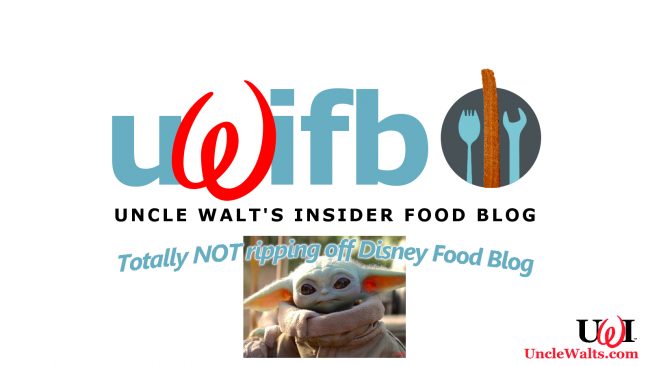 Disney, er, we mean, Uncle Walt’s Insider Food Blog. Totally original logo not at all influenced by DisneyFoodBlog.com (which we love, btw!).