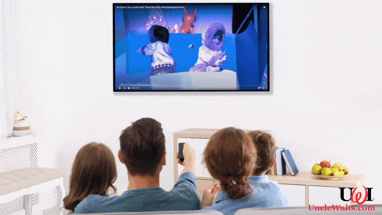 The Hawkins family, desparately trying to unpause the video. Photo credit: Shutterstock.