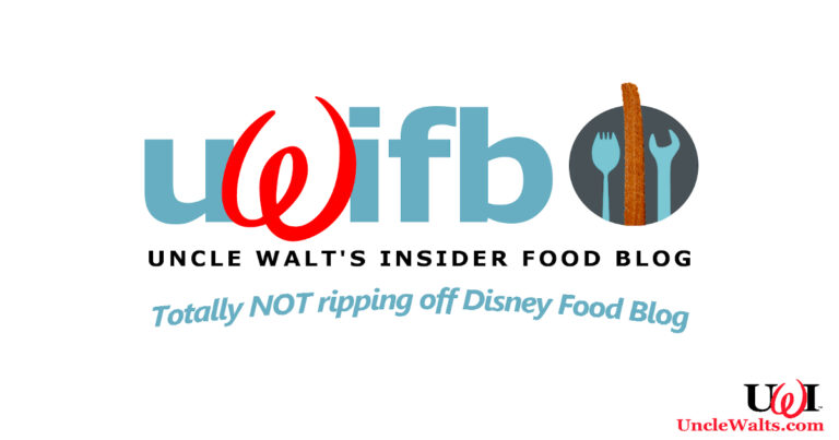 Disney, er, we mean, Uncle Walt’s Insider Food Blog. Totally original logo not at all influenced by DisneyFoodBlog.com (which we love, btw!).
