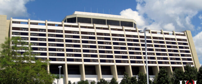 Disney's Contemporary Resort, minus half of its rooms. Photo by Jared [CC BY 2.0] via Flickr.