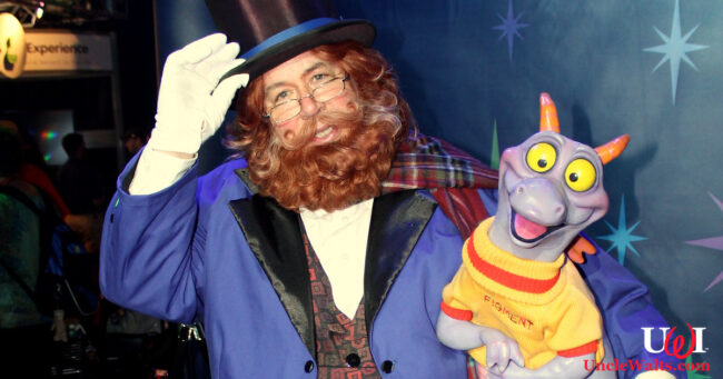 Dreamfinder and Figment infected? No surprise -- they aren't ever socially distanced from each other! Photo by Loren Javier [CC BY-NC-ND 2.0] via Flickr.