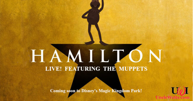 Poster for "Hamilton Live! Featuring the Muppets." Image © 2020 Disney (perhaps modified. A bit).