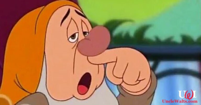 The only symptomatic dwarf. Photo © Disney.