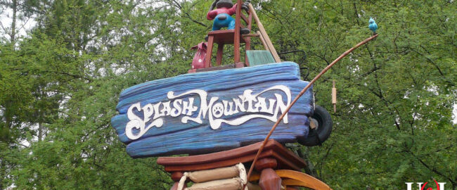 The old Splash Mountain sign. Photo by Michael Gray [CC BY-SA 2.0] via Flickr.