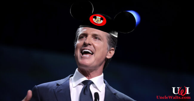 Mickey Mouse governor Gavin Newsom. Photo by Gage Skidmore [CC BY-SA 2.0] via Flickr.