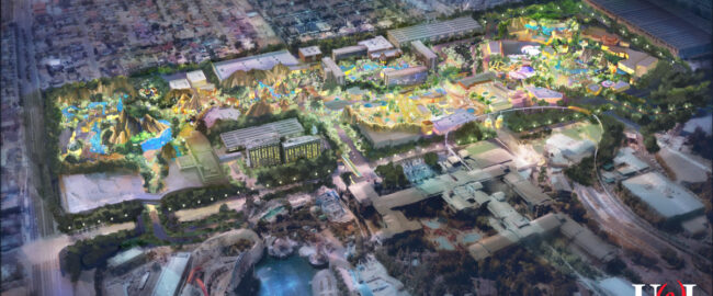 Artist's conception of what Disneyland would look like in the future if it hadn't already moved to Texas! Photo © 2021 Disney.