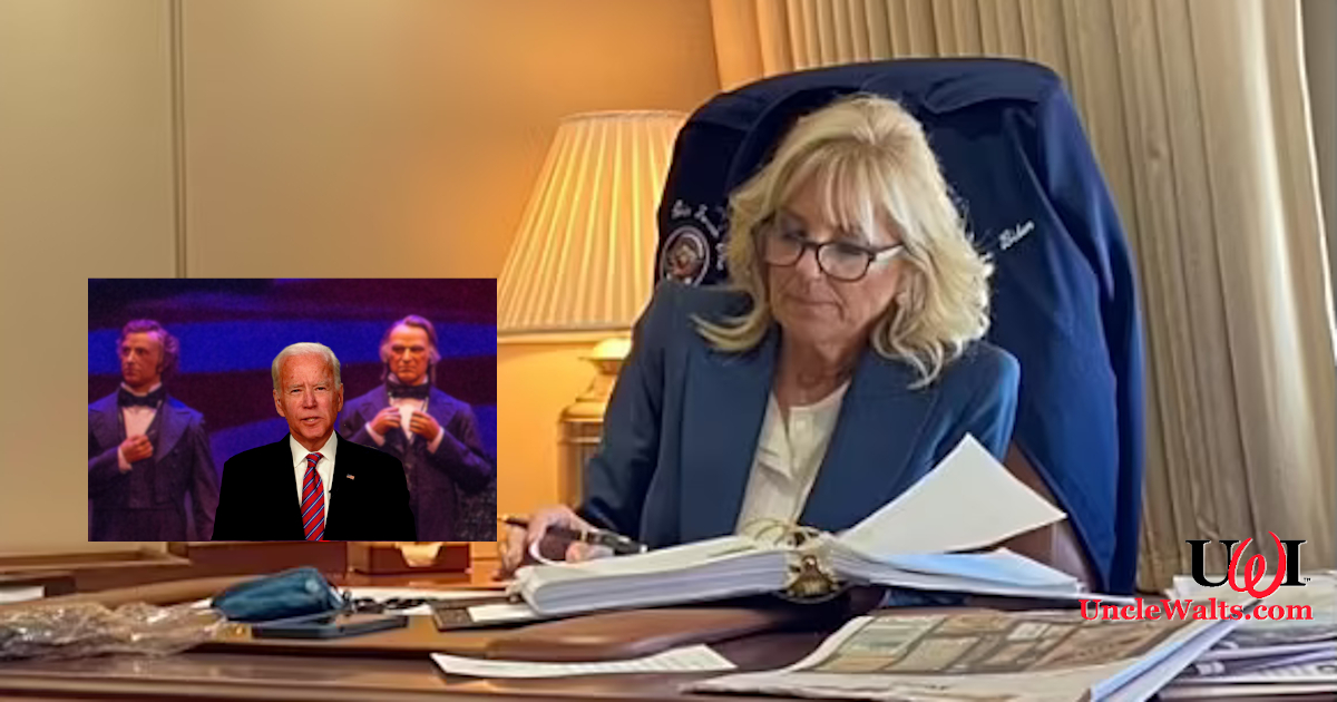 Someone who wasn't elected to anything "prepping" to represent our country. Inset photo by Kjersti Holmang [CC BY-SA 4.0] via Wikipedia.