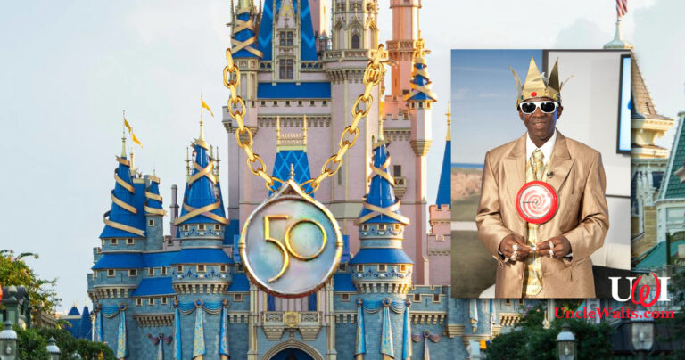 Seriously, what is the connection here? Photo © 2021 Disney; inset photo by Back9Network [CC BY 2.0] via Wikimedia Commons.