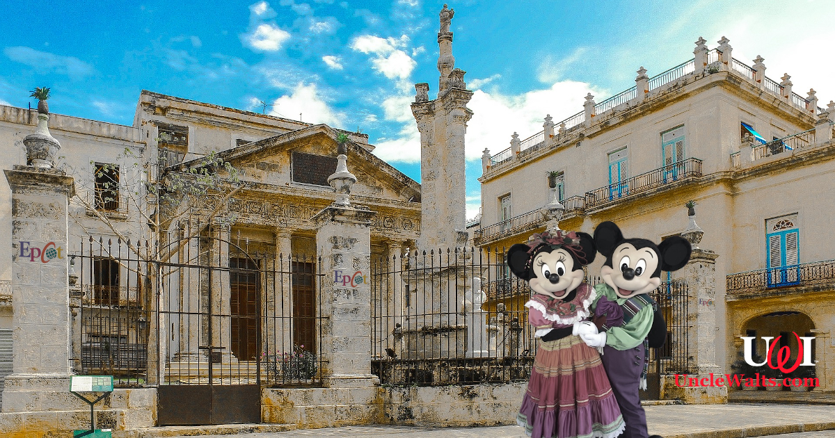 Epcot's Cuba Pavilion, before the overcrowding. Much simpler to photoshop. Photo [CC0] via Pixabay.