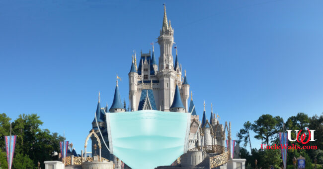 Oh, yeah. There's also a giant mask on Cinderella Castle. Photo by Michael Gray [CC BY-SA 2.0] via Flickr.