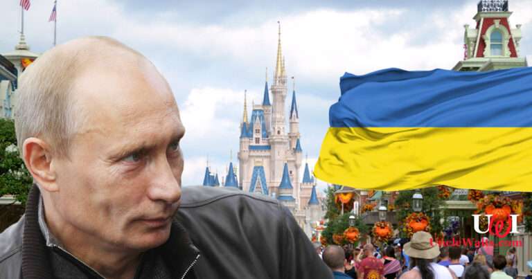 Aw, is Vlad going to miss out on his parade down Main Street USA? Photo by Darcy [CC BY 2.0] via Flickr, Kremlin.ru [CC BY 3.0] via Wikimedia, and [CC0] via Pexels.com. Yes, it cracks us up that we're using a Kremlin photograph.
