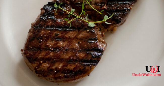 Steak, probably from a cow. Probably. Photo by with wind [CC BY-NC 2.0] via Flickr.