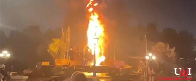 The new Fantasmic "fire dragon" effect at Disneyland. Photo courtesy CNN.